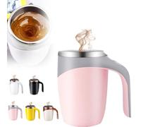 2025 Upgrade Automatic Magnetic Stirring Coffee Mug, Portable Rechargeable Magnetic Stirring Coffee Mugs, Lazy Stainless Steel Self Stirring Coffee Mug for Home,Office,School,Travel (Pink)