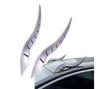 2025 Upgrade Car Roof Dragon Horn Modification, Universal Auto Roof Decoration, High-Strength All-Weather Waterproof 3D Bull Horns Stickers - Find Your Car In Parking Lot (Silver)