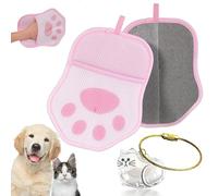 2025 Upgrade Electrostatic Pet Hair Removal Glove, A Reusable Pet Hair Remover Tool for Cats & Dogs, Clothing, Couches, Carpets, and Car Seats (pink, cat)