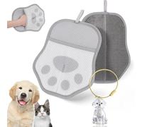 2025 Upgrade Electrostatic Pet Hair Removal Glove, A Reusable Pet Hair Remover Tool for Cats & Dogs, Clothing, Couches, Carpets, and Car Seats (Gray, dog)