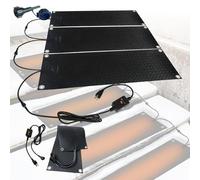 2025 Upgrade Heated Snow Melting Mat, 600W/㎡ Non-Slip Ice Melt Mat for Stairs/Driveways, 30% Better Waterproof, 26% Thicker, 2in/H Melt, Non-Slip Heating Pad(4Pcs,20 * 30in(50.8 * 76.2cm))