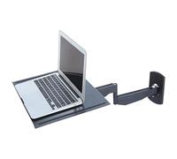 2025 Upgrade Laptop Wall Mount with Telescopic Arm - 400 x 300 mm Large One-piece Heat Conduction Plate, 90° Tilt, 180° Rotation, for Laptop, Tablet, Notebook & Keyboard