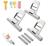 2025 Upgrade Mini Foldable Desktop Mop, Portable Small Sponge Mops, Mini Squeeze Mop for Small Spaces, Hand Free Lazy Sponge Mops for Bathroom, Kitchen, Tableware, Desktop, Glass (3PC-B)