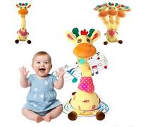 2025 Upgrade Musical Giraffe Toy - Sings, Dances & Repeats What You Say, Dancing Giraffe Toy Stuffed Plush, With Shining LED Lights, Adjustable Volume Function, Voice Imitation (Rechargeable type)