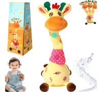 2025 Upgrade Musical Giraffe Toy - Sings, Dances & Repeats What You Say, Plateaudoe Dancing Giraffe Plush Toy, with Shining LED Lights, Adjustable Volume Function, Voice Imitation (Rechargeable)