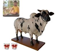 2025 Upgrade Nelore Bull Liquor Dispensers, Handcrafted Brazilian Charm for Your Home Bar, Funny Liquor Bottle Holder, Multi-Purpose Beverage Container with 2 PCS Glass(Style 1)