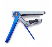 2025 Upgrade Rolling Guitar Capo, Aluminum Alloy - CNC Metal Carving Capo for Acoustic and Electric Guitars, Unique Folding and Hiding Design, Silky Smooth Movement, Precise Tuning. (BLUE)