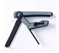 2025 Upgrade Rolling Guitar Capo, Aluminum Alloy - CNC Metal Carving Capo for Acoustic and Electric Guitars, Unique Folding and Hiding Design, Silky Smooth Movement, Precise Tuning. (BLACK)