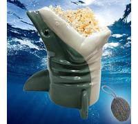 2025 Upgrade Sharks Popcorn Bucket, 50th Anniversary Bucket of Great White, with Steel Wool