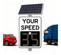 2025 Upgrade Speed Display Radar Traffic Sign With Radar Detection & Led Speed Display, 24x35 Inch Weatherproof Aluminum Board, Real-Time Feedback, Road Warning Sign For Road Safety White-20x27in