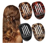 2025 Upgrade Versatile Hair Clips, Simple Elegant Flat Claw Clips for Women, Strong Hold French Hair Clip for Everyday Use, Driving, Lying Down (4PCS-C)