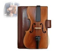 2025 Upgrade Vintage Violin Leather Notebook, Retro Journal with Musical Design, Idea for Writers, Musicians & Dreamers