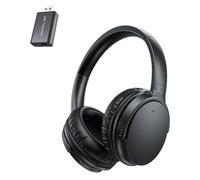 2025 Upgrade Wireless TV Headphones,No Volume Button Design Headsets for Seniors,TV Headphones with Strong Signal Transmitter,Plug and Play,No Audio Delay,Compatible with All TVs (Optical/AUX/RCA/USB)