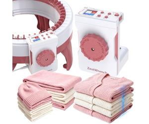 [2025 Upgrade] ZestWrench Electric Knitting Machine Adapter for Sentro Knitting Machine 48 Needles, Automatic Knitting Machine Accessories with LCD Panel & Row Counter, Flat/Circular Knitting Modes