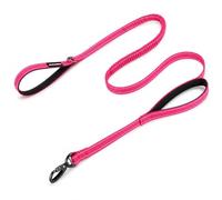 2025 Upgraded 6-8 FT Heavy Duty Dog Leash for Medium and Large Dogs, Reflective No-Pull Bungee Leash with Double Padded Handles and Locking Carabiner Clip, Durable Thick Nylon for Walking, Running