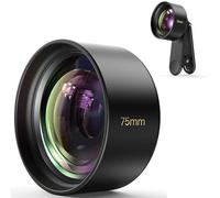 【2025 Upgraded】 75mm Macro Lens for iPhone, Pixel, Samsung Galaxy, OnePlus, Huawei, and Other Phones, Phone Camera Lens Macro Lens Attachment for iPhone, Universal Clip Included