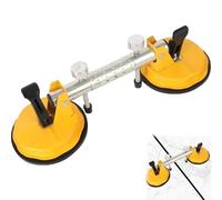 2025 Upgraded Adjustable Granite Seam Setter, Floor Gap Fixer Tool, with Adjustable Vacuum Suction Cup & Seam Leveling, Suitable for Granite, Stone, etc. (123 Aluminum Alloy,Yellow)