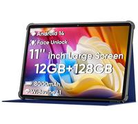 2025 Upgraded Android 14 Tablet, 11inch Tablet PC,Support Face Unlock, Octa-core CPU,12GB+128GB+1TB Expand, 8000mAh Big Battery, 18W Fast Charging, WiFi6, BT5.0,Touchscreen Display Tableta with Case