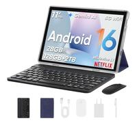 2025 Upgraded Android 16 Tablet, 11 Inch Android Tablets, 24GB+128GB+1TB Expansion, Support Face Unlock + 18W Fast Charge, Octa-Core CPU, Dual WiFi, Dual Cameras, Battery