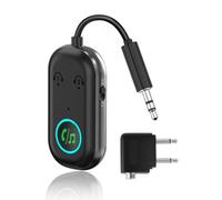2025 Upgraded Bluetooth 5.3 Transmitter Receiver, 2-in-1 Bluetooth Adapter with Dual Pairing, 3.5mm Transmitter Compatible with TV, Airplane Adapter, Car, Headphones, AirPods, Stereo, PC, Speaker