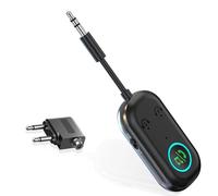 2025 Upgraded Bluetooth 5.3 Transmitter Receiver, 2-in-1 Dual Pairing Wireless Aux Airplane Bluetooth Adapter Audio Dongle for AirPods Airplane TV Car Stereo Gaming Console Headphone