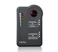 2025 Upgraded Camera Detector Professional Bug RF Detector Hidden Camera Finder Anti Spy Sweeper Portable GPS Tracker Listening Device Signal Scanner for Home Office Car Travel Hotel (Matte Black)