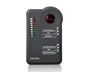 2025 Upgraded Camera Detector Professional Bug RF Detector Hidden Camera Finder Anti Spy Sweeper Portable GPS Tracker Listening Device Signal Scanner for Home Office Car Travel Hotel (Matte Black)