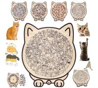 2025 Upgraded Cat Shaped Puzzle, 135-piece Colored Cat Shaped Wooden Jigsaw Puzzle, Challenging Irregular Jigsaw (Wood)