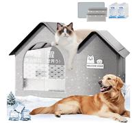 2025 Upgraded Dog House with Ac,Icexeco Pet Air Conditioner House,Foldable, Suitable for Small,Medium and Large Dogs and Cats,with Free Ice Packs * 10,Absorbent Cotton Bags * 2,Cold-Keeping Soft Pad *