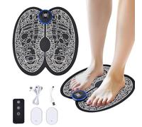 2025 Upgraded EMS Foot Massager for Pain and Circulation, Portable Electric Foot Massage Mat with 8 Modes and 19 Intensity Levels,Foot and Leg Massager Muscle for Relax Muscles,with Remote Control