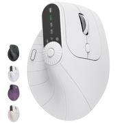 2025 Upgraded Ergonomic Triple-Connect Wireless Mouse, Vertical Ergonomic Mouse with 4 Adjustable DPI, Bluetooth 5.0&USB-C Receiver for Laptop/PC/Mac