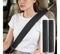 2025 Upgraded Extra Long Car Seat Belt Cover, 2Pack 19.7in Seat Belt Cover Pad for Ultimate Comfort Driving Experience, Soft Shoulder Pad Protector Car Interior Accessories for All Vehicles - Black