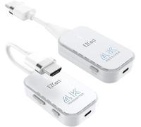 2025 Upgraded EZCast Wireless HDMI Transmitter & Receiver, 4K 30Hz, Screen Mirroring and Extending for Laptop/PC/PS5, 30m Range