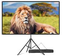 2025 Upgraded Fiberglass Projector Screen with Tripod - 80” 4K HD Quick Installation Projection Screen, Portable, 16:9 Foldable Wrinkle-Free - Perfect for Home Cinema, Studios, Yards, Travel