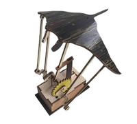 2025 Upgraded Handmade Wooden Manta Ray Ornament - Smart Electric Mechanical Automaton with Automatic Swimming Motion, Home Office Tabletop Decor & Unique Giftfor Mechanical & Ocean Enthusiasts