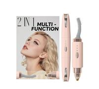 2025 Upgraded Heated Eyelash Curler - 2-in-1 USB Rechargeable Electric Eyelash Curler & Eyebrow Trimmer, Fast Heating in 6s, Anti-Burn Design, 24H Long-Lasting Effect, Gift for Women (Pink)