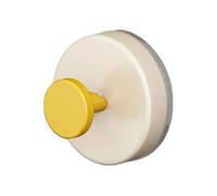 2025 Upgraded Heavy Duty Vacuum Suction Cup Hook Reusable No Drill Hanging Solution for Bathroom Shower Kitchen Glass Door Tile Wall (Yellow, 5.7cm)