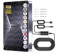 2025 Upgraded Indoor TV Antenna, 2200+ Miles Range HD Digital Antenna for Smart TV, Strongest Antenna with Amplified Signal Booster Supports 4K 8K 1080p All TVs- 38FT Coaxial Cable for Local Channels
