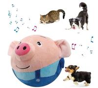 2025 Upgraded Interactive Dog Toys - Plush Cartoon Pig With Sounds, Moving & Squeaky Dog Ball, Washable & Bouncing Plush Toy, Perfect For Combating Pet Boredom And Encouraging Playtime!(A#-1)
