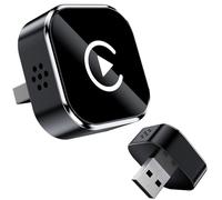 2025 Upgraded Mini Wireless CarPlay and Android Auto Adapter 2-in-1 CarPlay Dongle Converts Wired to Wireless Plug and Play Wireless CarPlay Adapter with USB USB-C Port Black Fast Auto-Connect