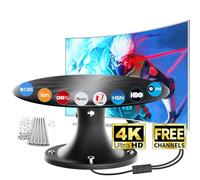 2025 Upgraded Motorhome TV Aerial Pro - Omni-Directional 720° Reception with Built-in Smart Amplifier, Freeview Compatible 4K HD Outdoor Aerial for Caravan, Campervan & Boat, Never Miss a Game
