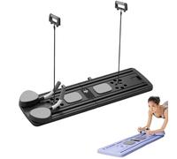 2025 Upgraded Pilates Reformer Machine with Resistance Rope and Timer, Automatic Rebound, Portable Pilates Reformer Board, Multi-Functional Full-Body Workout Trainer for Men and Women (Black)