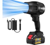 2025 Upgraded Portable Dust Blower|Leaf Blower Cordless with Battery|Adjustable Speed|Handheld Electric Air Duster|Dryer Air Jet Cleaner for Computer,House,Outdoor (Black 1 Battery)