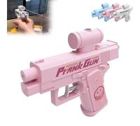 2025 Upgraded Prank Water Gun, Reverse Prank Water Sprayer, Double-Sided Reverse Compulsive Two-Way Water Sprayer Squirt Waters Gun for Prank Lovers School Office(Pink)