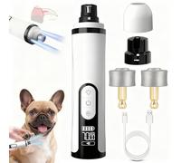 2025 Upgraded Quiet Dog Nail Grinder with 2 LED Light & 3-Speed 2000mah Long-Lasting Battery Professional Painless Paws Grooming & Smoothing for Small Medium Large Dogs and Cats (1+2*Replacement Head)