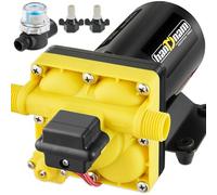 [2025 Upgraded] RV Fresh Water Pump, 12V DC Water Pump, 6GPM 70PSI Self-Priming Diaphragm Pump with Pressure Switch and Strainer for RV, Marine, Yacht, Caravan