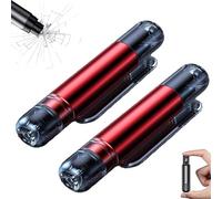 2025 Upgraded Safe Pro x Car Window Breaker, Safe pro x Car Window Breaker, Safe prox Window Breaker, 2 IN 1 Car Safety Harmmer (Red x2)