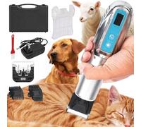 2025 Upgraded Sheep Shears 200w,2000mah Cordless Electric Sheep Clippers,Farm Livestock Grooming, 5 Speed Grooming Clippers for Thick Coat Animals Sheep Alpacas Goats Pets Dog Cat,Silver