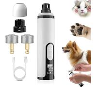 2025 Upgraded Silent Groom Pro Dog Nail Grinder, Quick USB Charge with Replacement Grinding Heads, Electric Dog Nail Trimmer Painless Paws Grooming & Smoothing Tool (1PCS+2 heads)