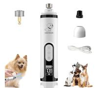 2025 Upgraded Silent Groom Pro Nail Grinder Cordless, Silent Groom Pro with LED Light & 3 Speeds, 2000mAh USB Rechargeable Dog Nail Trimmer for All Pet Sizes, Nails Thicknesses (1 Set+1 head)